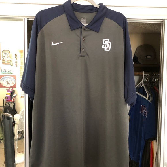 Nike Other - Nike San Diego Padres Polo (Dark Grey/Navy)